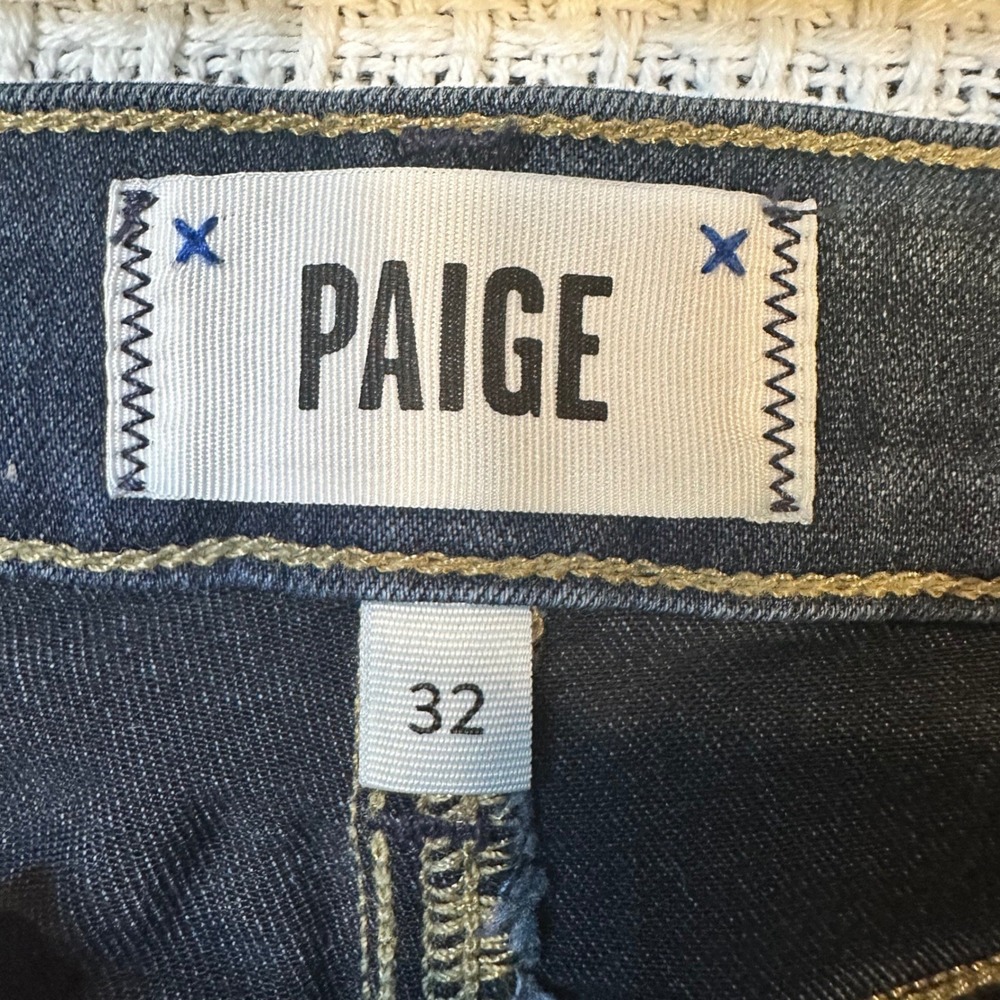 PAIGE Hoxton Ankle Jeans Womens 32 Dark Blue High Rise Skinny‎ Stretch Denim - Picture 6 of 16